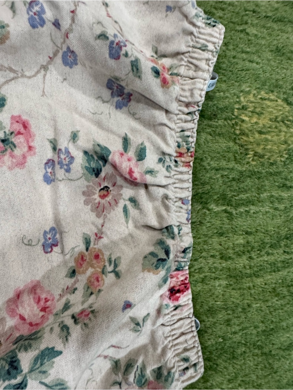 VTG 90s Laura Ashley Floral Linen Blend Midi Skirt Sz 6 Cottagecore Romantic Luv - Picture 9 of 10